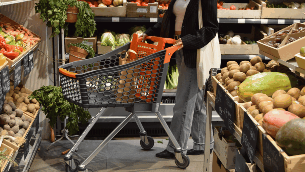 français budget alimentaire aux courses