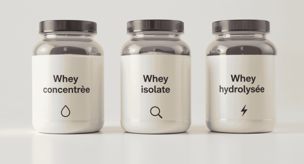 Quels sont les trois grands types de whey