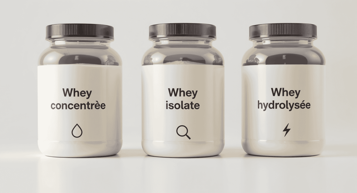Quels sont les trois grands types de whey