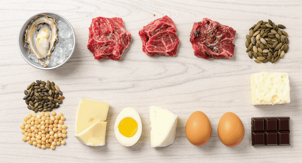 top 10 des aliments naturellement riches en zinc