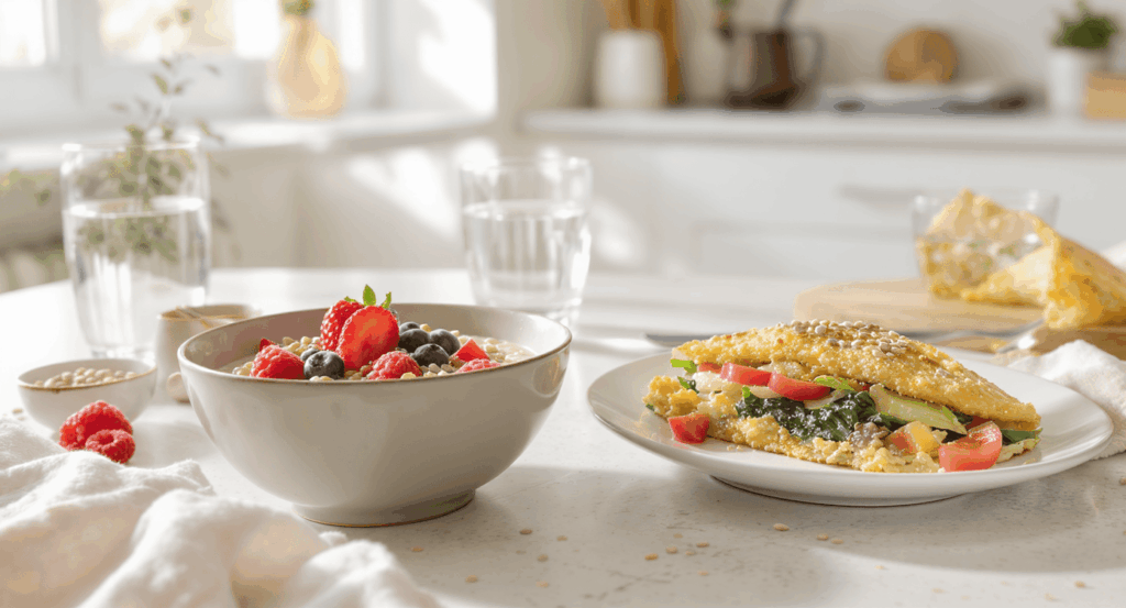 des recettes du matin qui ciblent particulièrement la zone abdominale