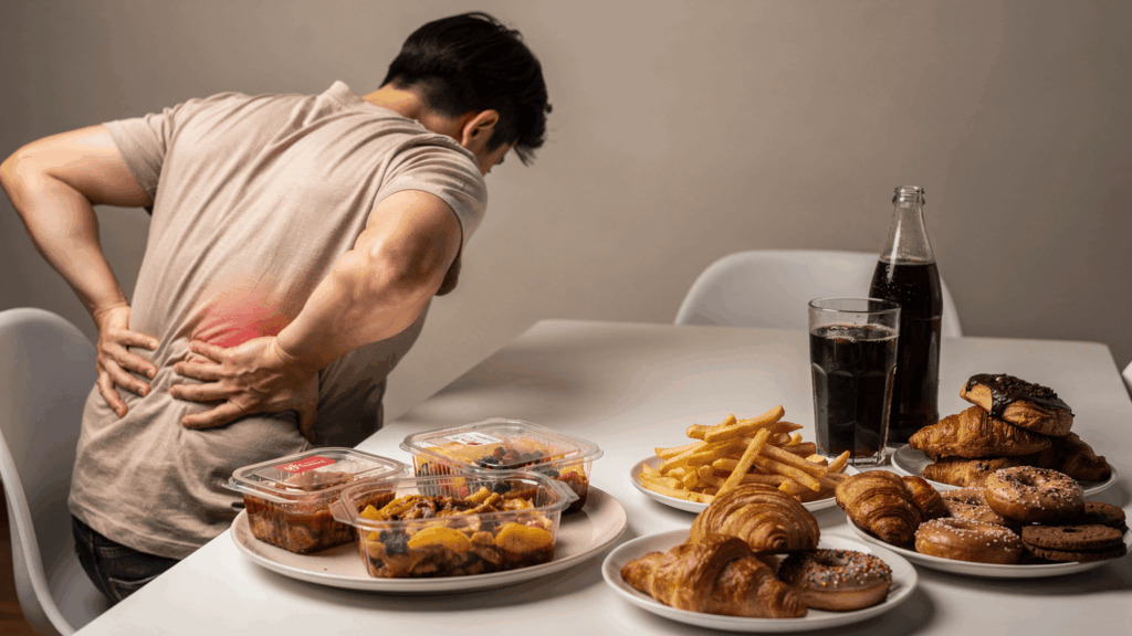 Quels aliments peuvent aggraver les douleurs de dos sans qu’on s’en rende compte