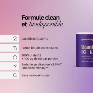 Vitamine D3 + K2 de greenwhey