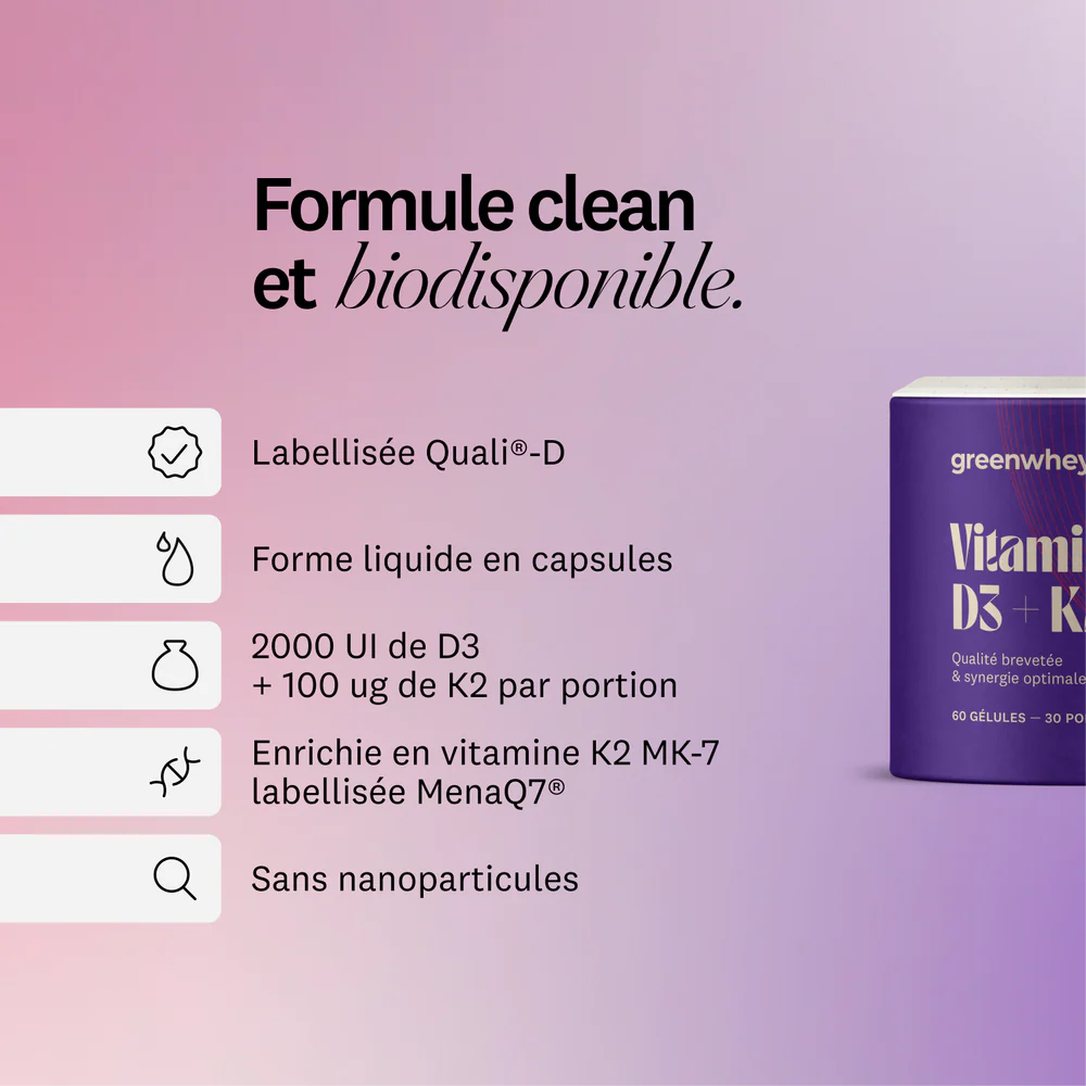 Vitamine D3 + K2 de greenwhey