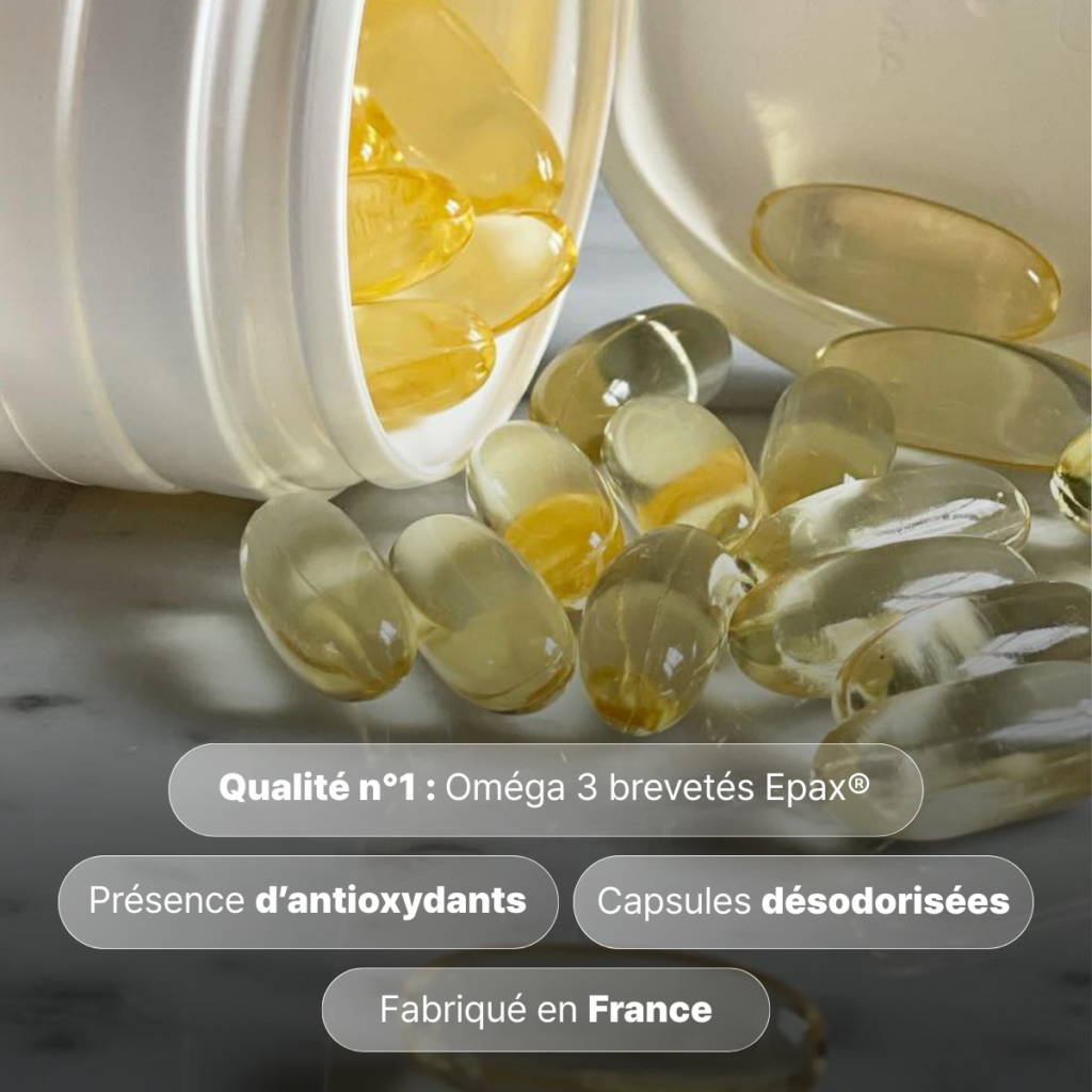 gellule d'omega 3 epax de nutripure dans boite