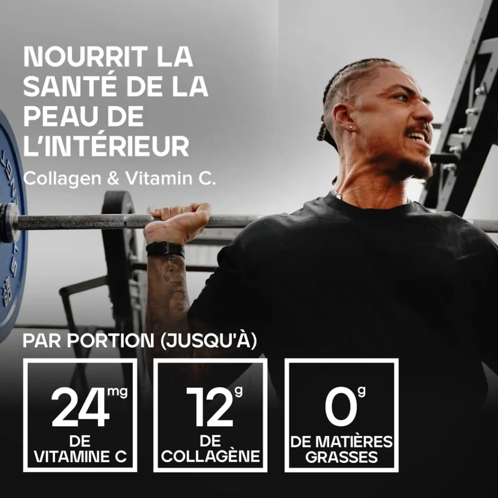 sportif bénéficiant des bienfaits du collagene vitamine c de chez bulk