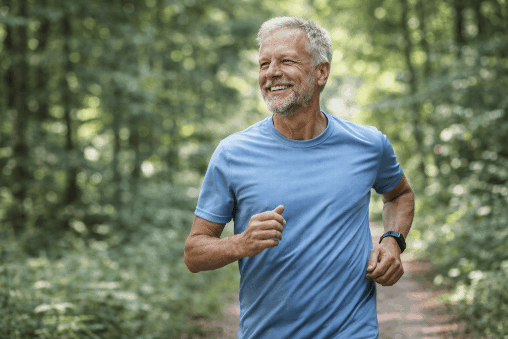 un homme profitant des bienfaits du meilleur collagène pour articulations