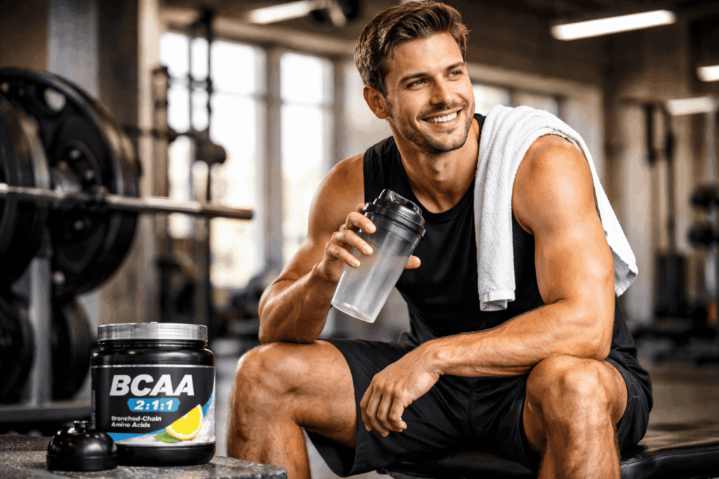 un sportif profitant des bienfaits du meilleur BCAA