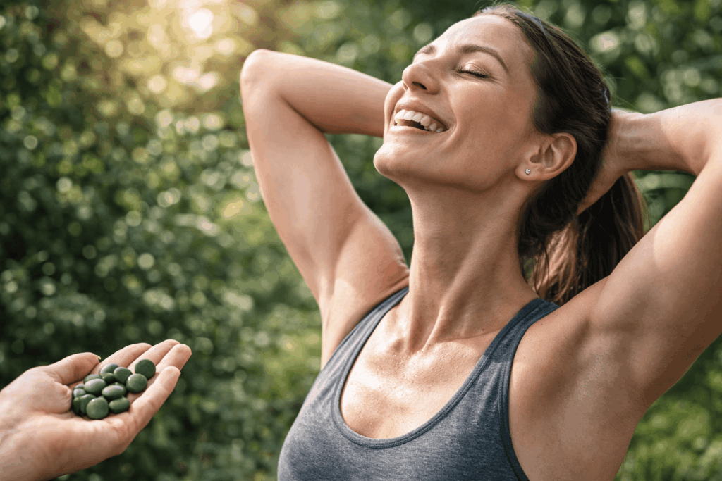 une personne profitant des bienfaits de la meilleure spiruline