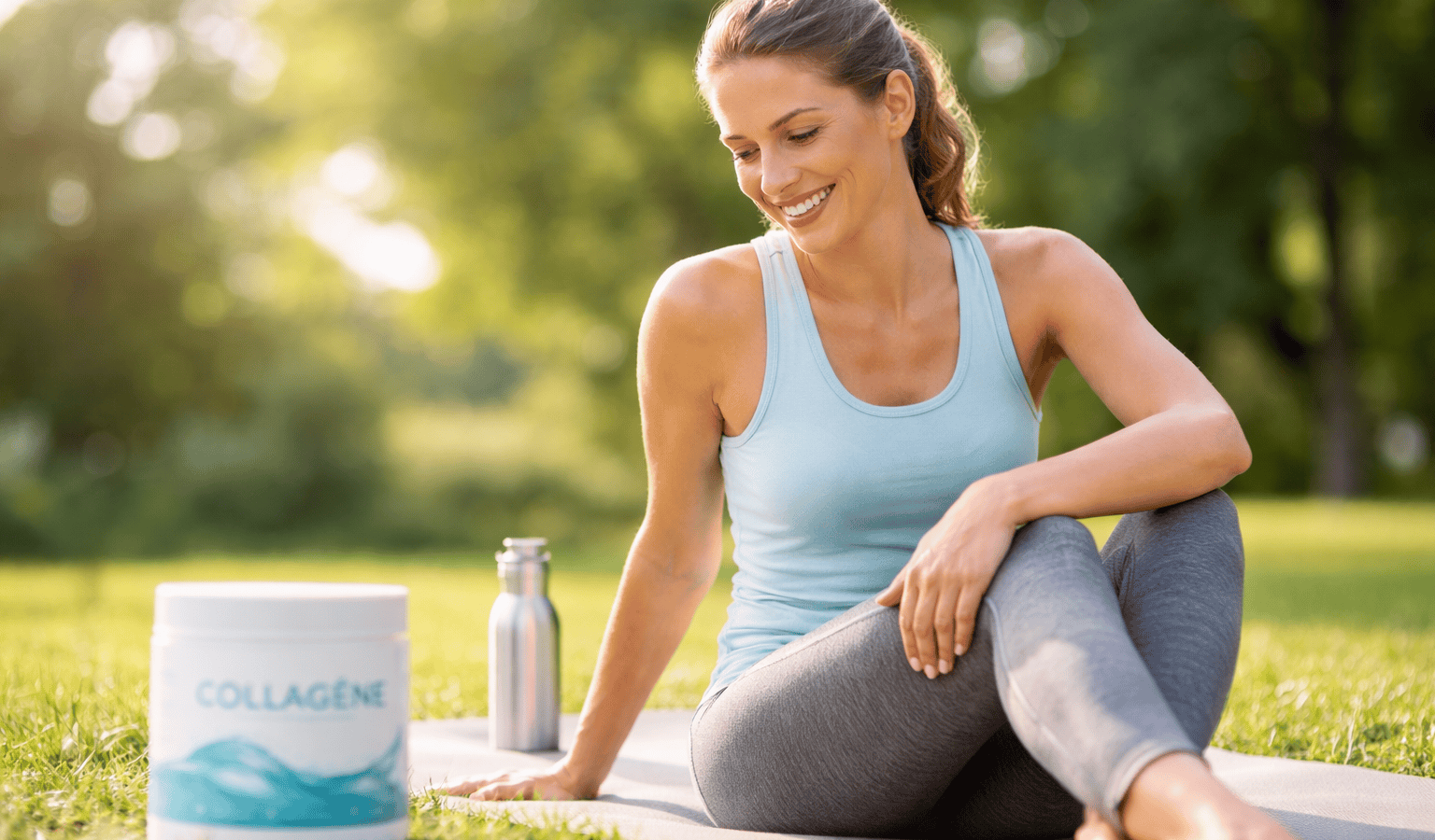 une personne profitant des bienfaits du collagène