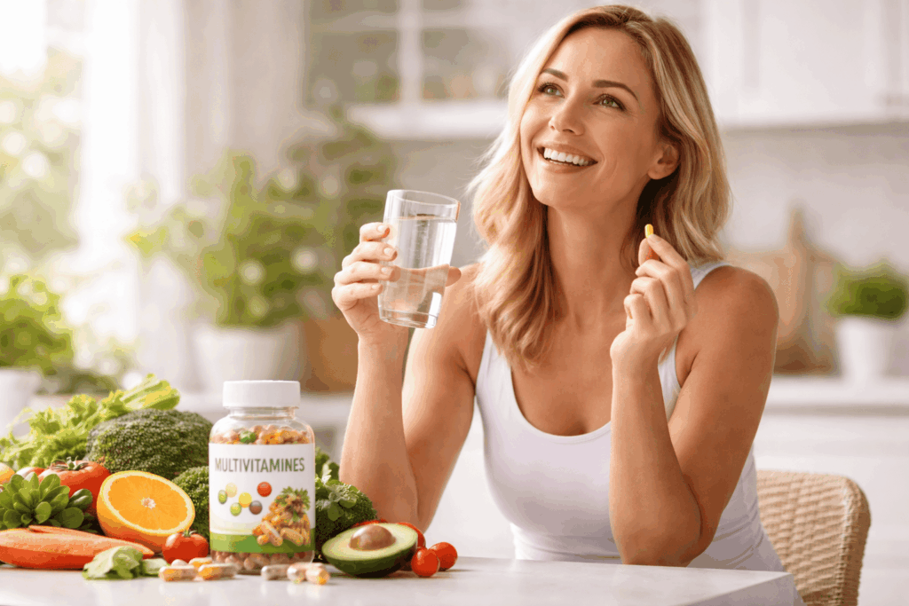 une personne profitant des bienfaits du meilleur multivitamines