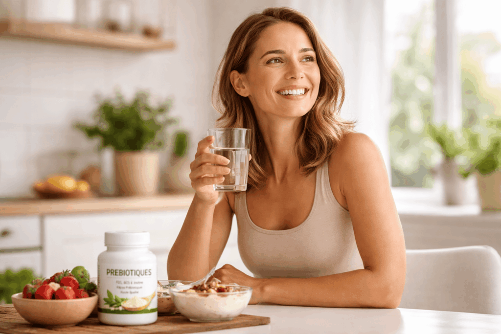 une personne profitant des bienfaits du prébiotiques