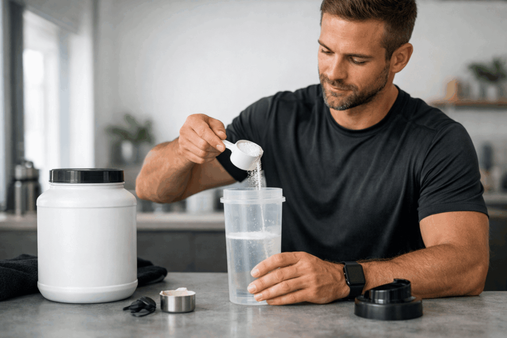 Préparation d'une boisson post-entraînement