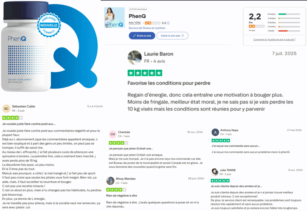 avis des clients sur phenq