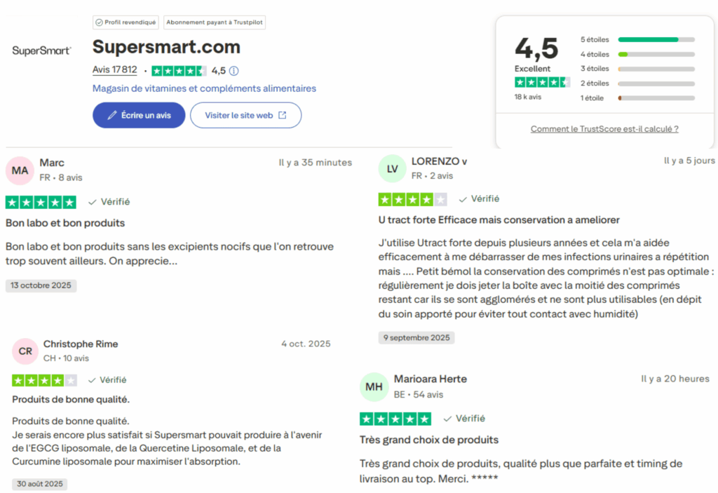 avis des clients sur supersmart