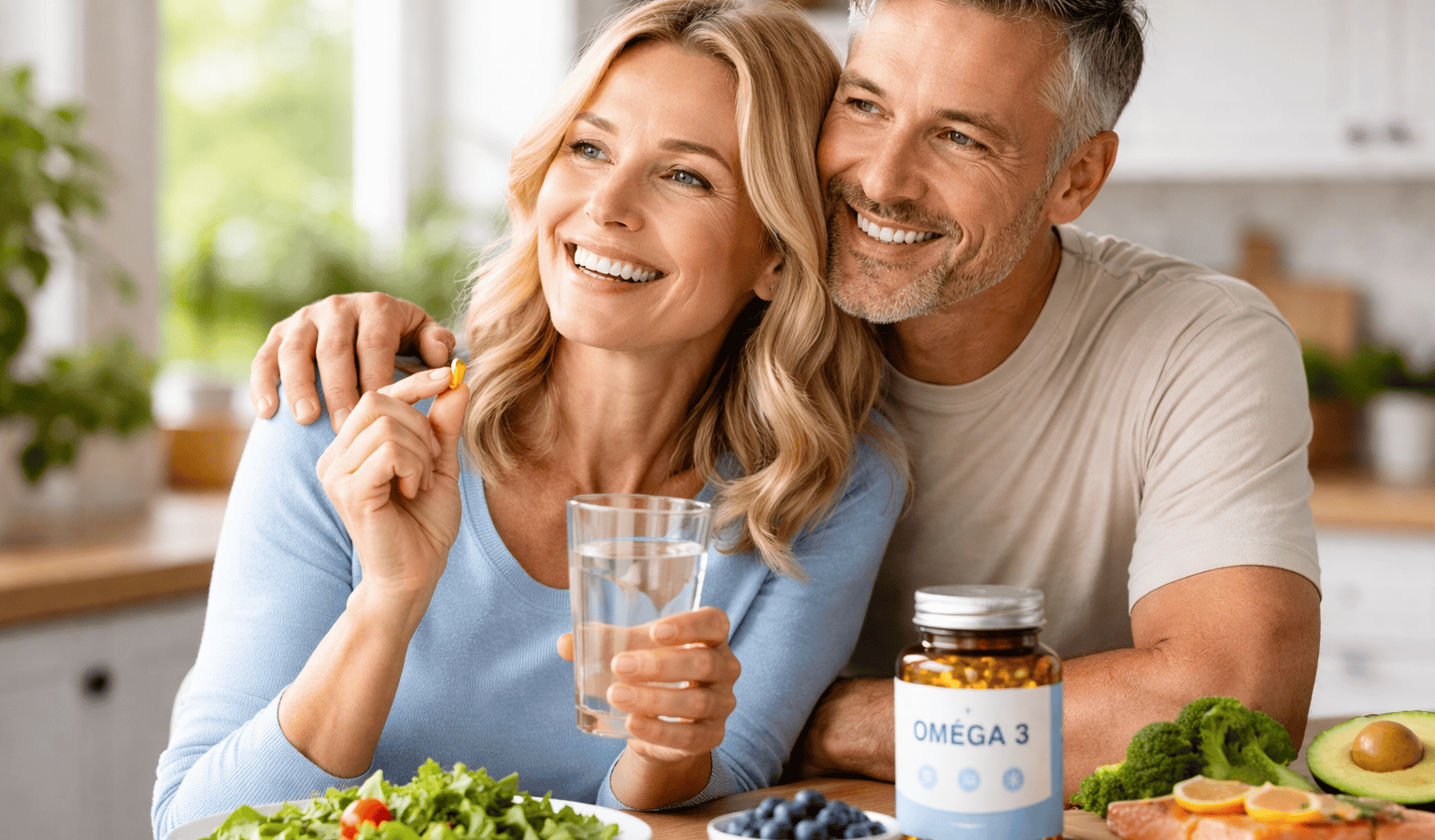 un couple profitant des bienfaits du complément alimentaire contre le cholestérol