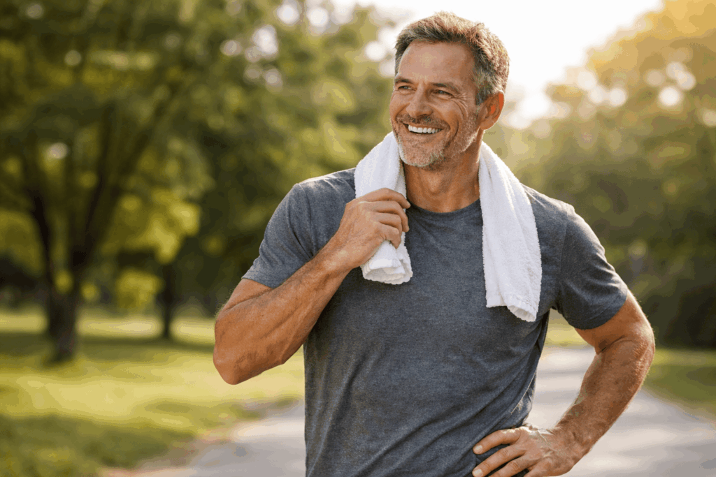un homme profitant des bienfaits de la carnosine
