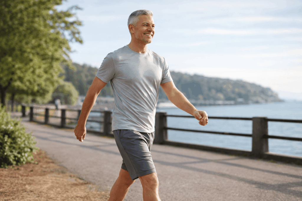 un homme profitant des bienfaits du glucosamine