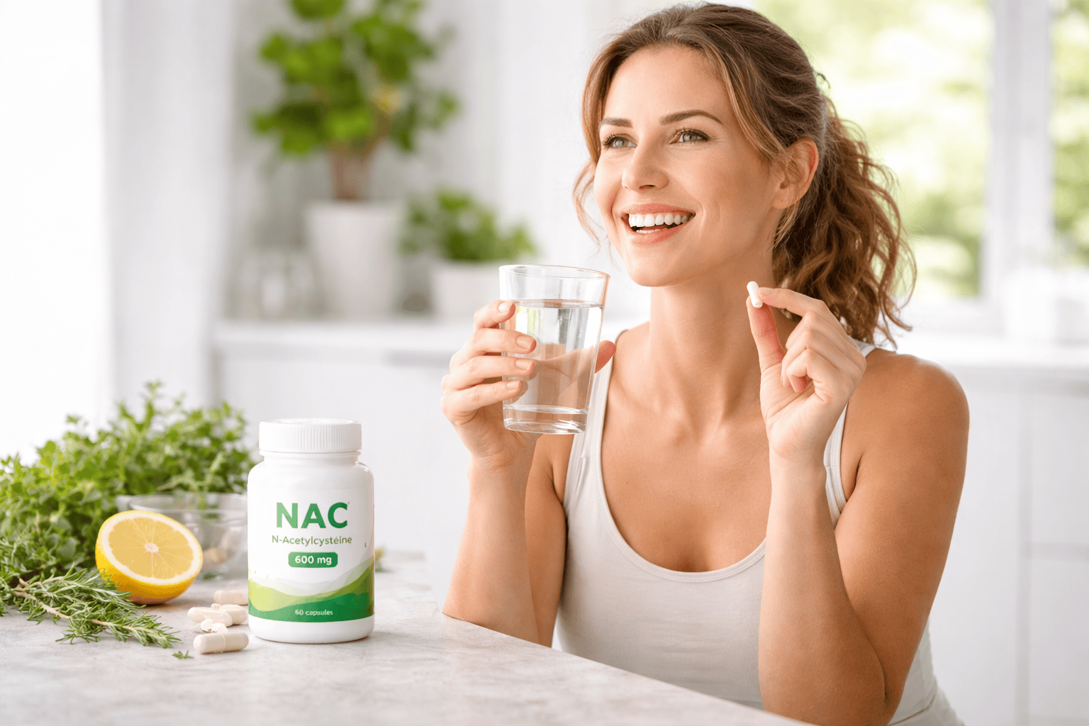 une personne prenant du NAC