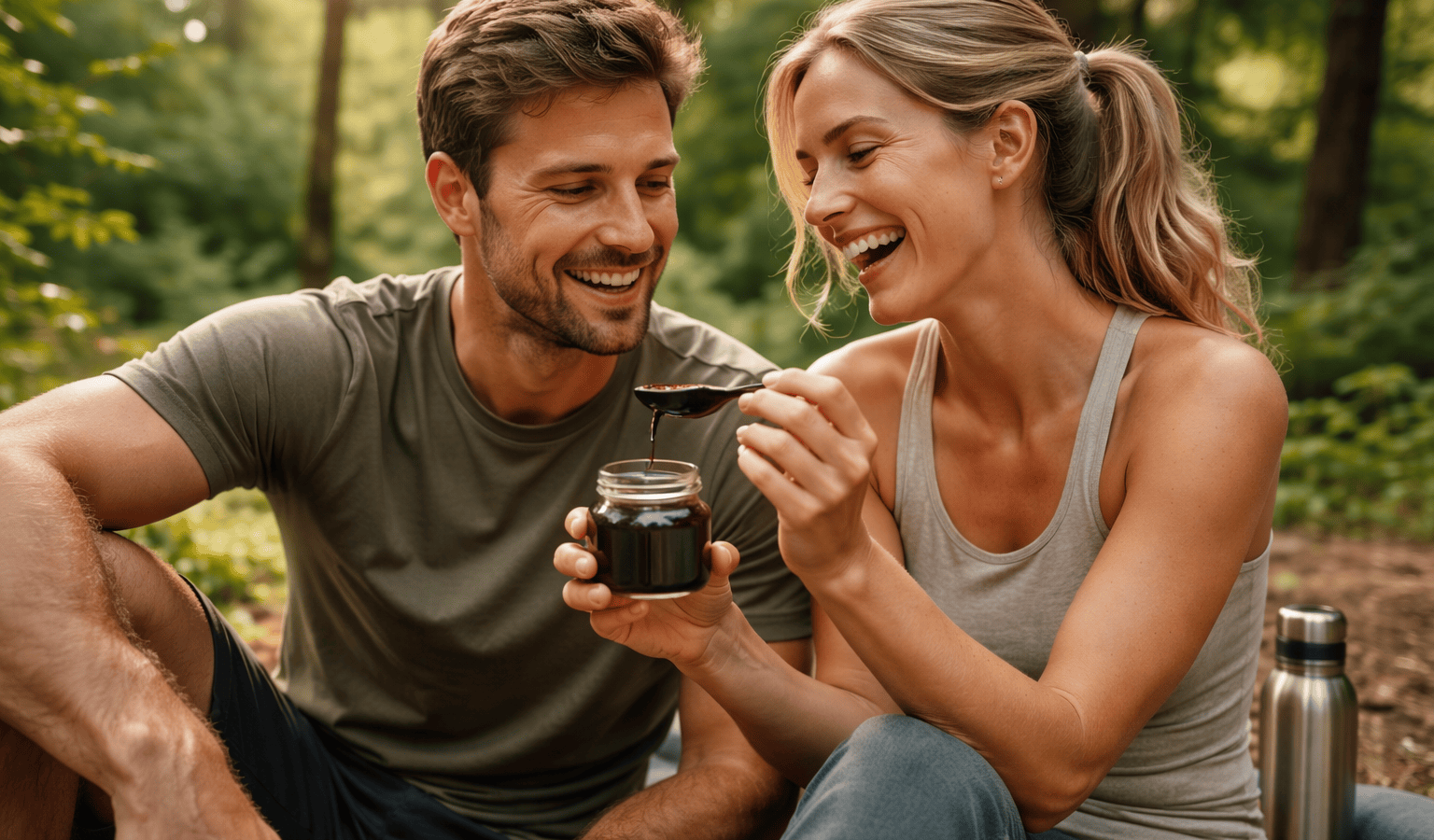 une personne prenant du shilajit