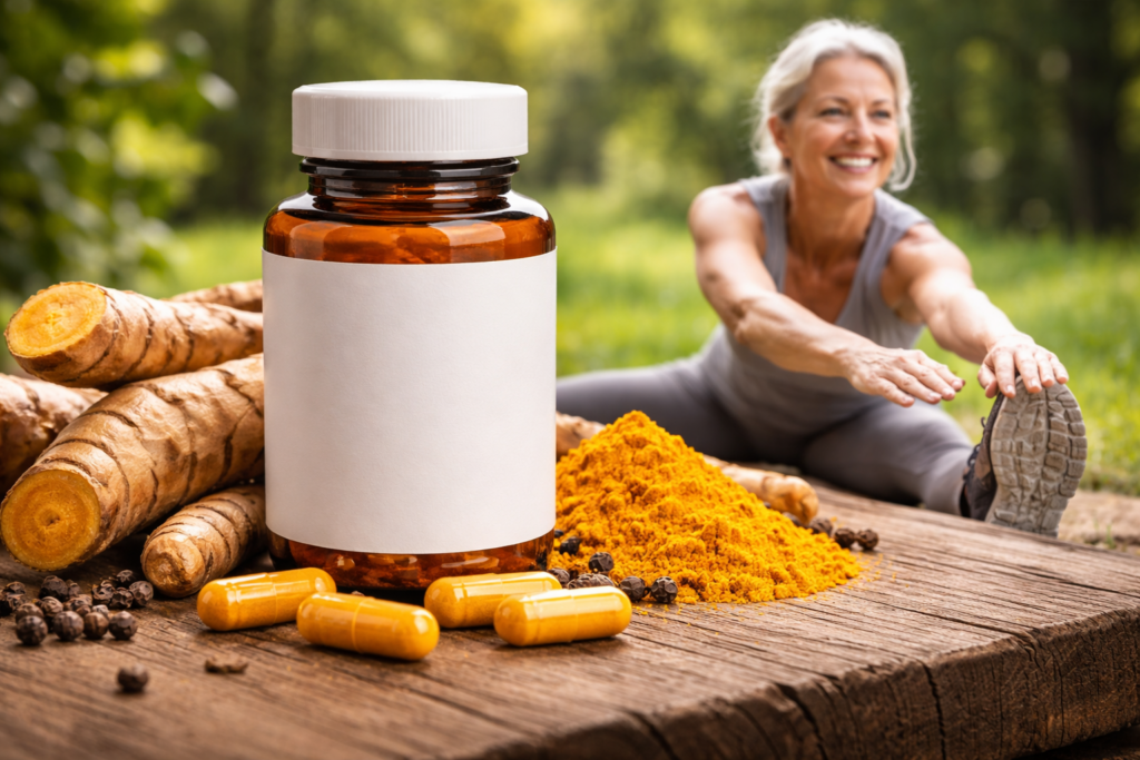 une personne profitant des bienfaits de la curcumine