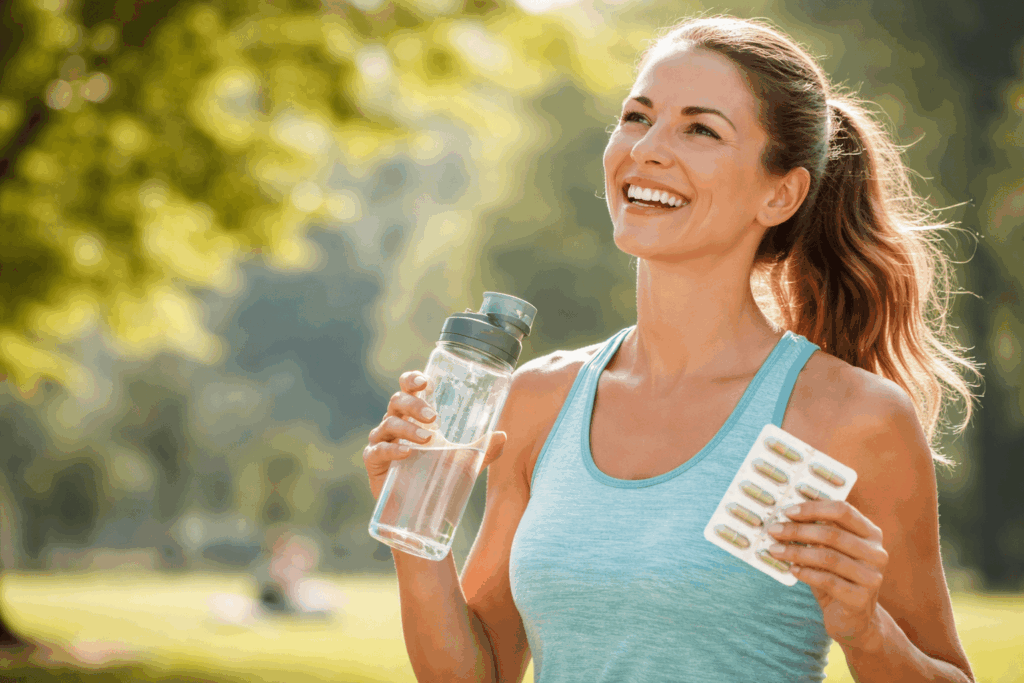 une personne profitant des bienfaits de la quercétine