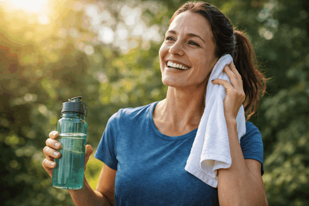 une personne profitant des bienfaits de l’astaxanthine