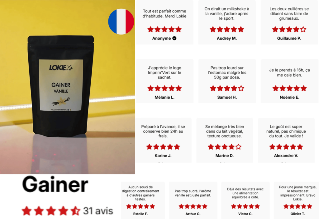 avis des clients sur le gainer lokie