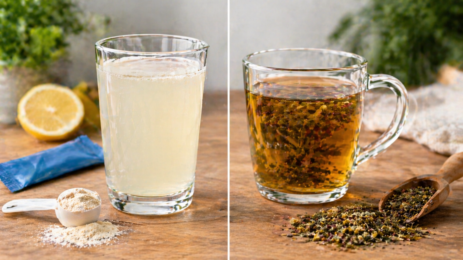 comparatif deux marques de boisson hydratis ou panda tea
