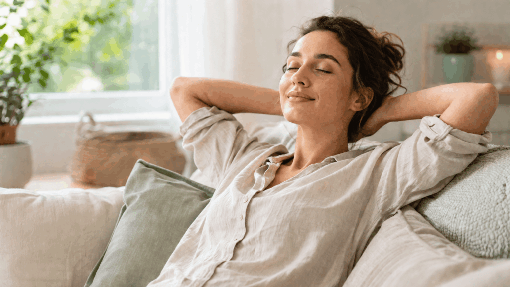 une personne profitant des bienfaits des fleur de bach contre les angoisses