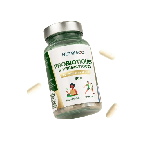 Nutri&Co Probiotiques 30 souches 60 milliards UFC transit constipation