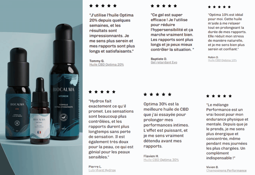avis des clients sur précoce biocalma