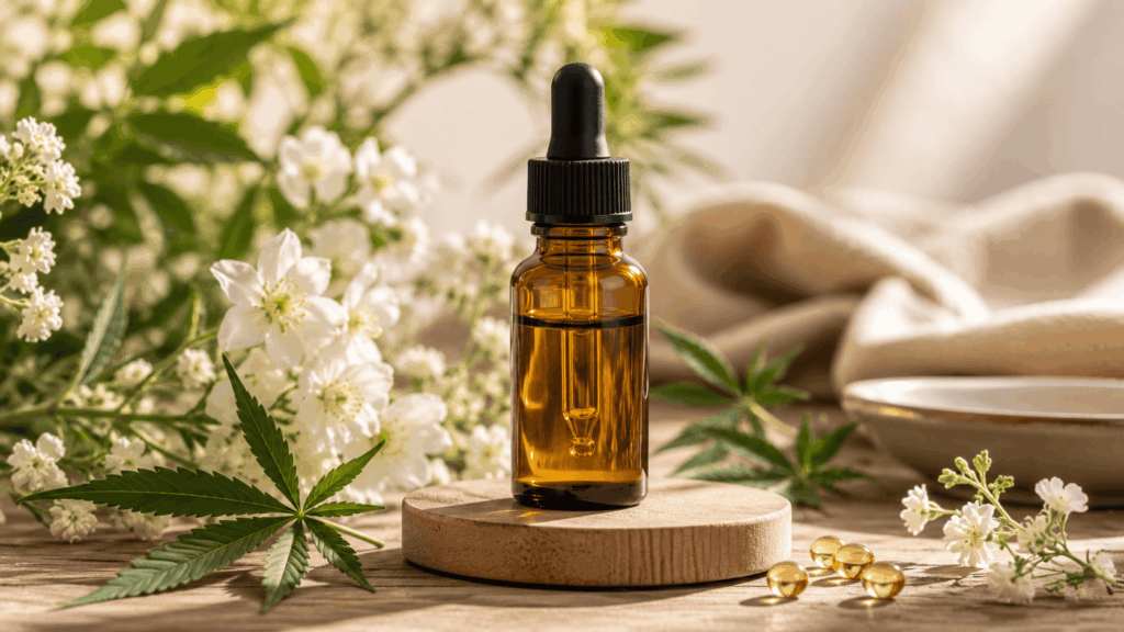 bouteille d''huile cbd oléa biocalma