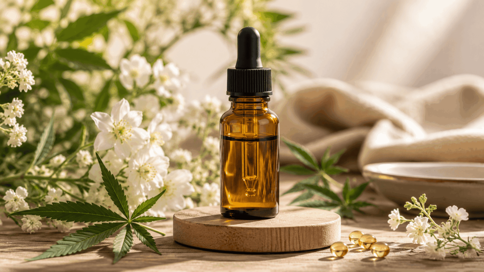 bouteille d''huile cbd oléa biocalma