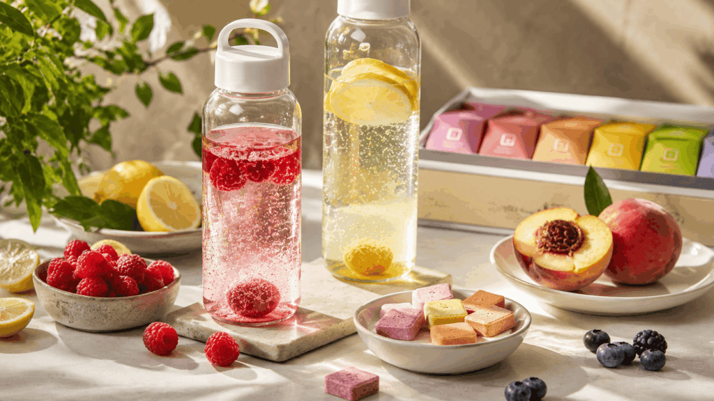 eau infuséé avec la marque waterdrop