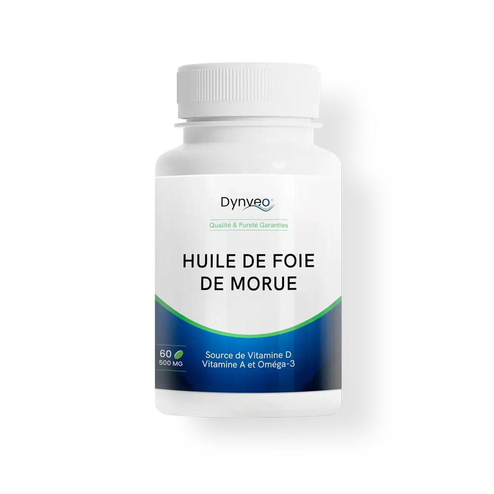 Dynveo Huile de Foie de Morue vitamine D3 oméga-3 andropause