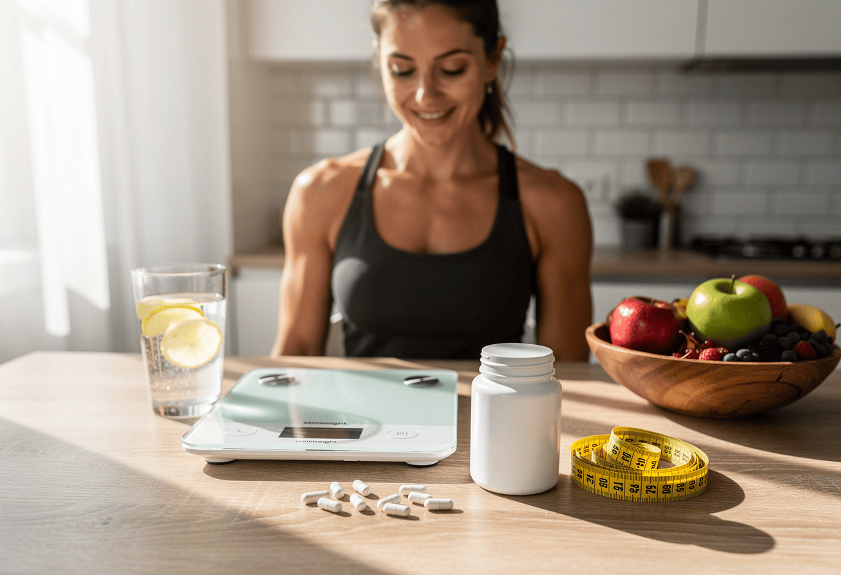 une femme prenant le brûle graisse miniweight