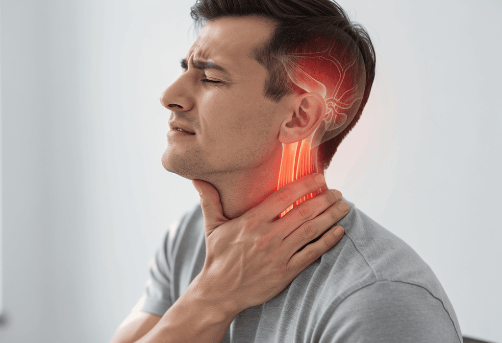Douleur au cou et à la tête côté droit