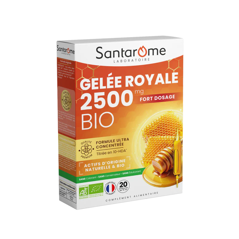 Santarome Gelée Royale Bio 2500 mg 20 ampoules