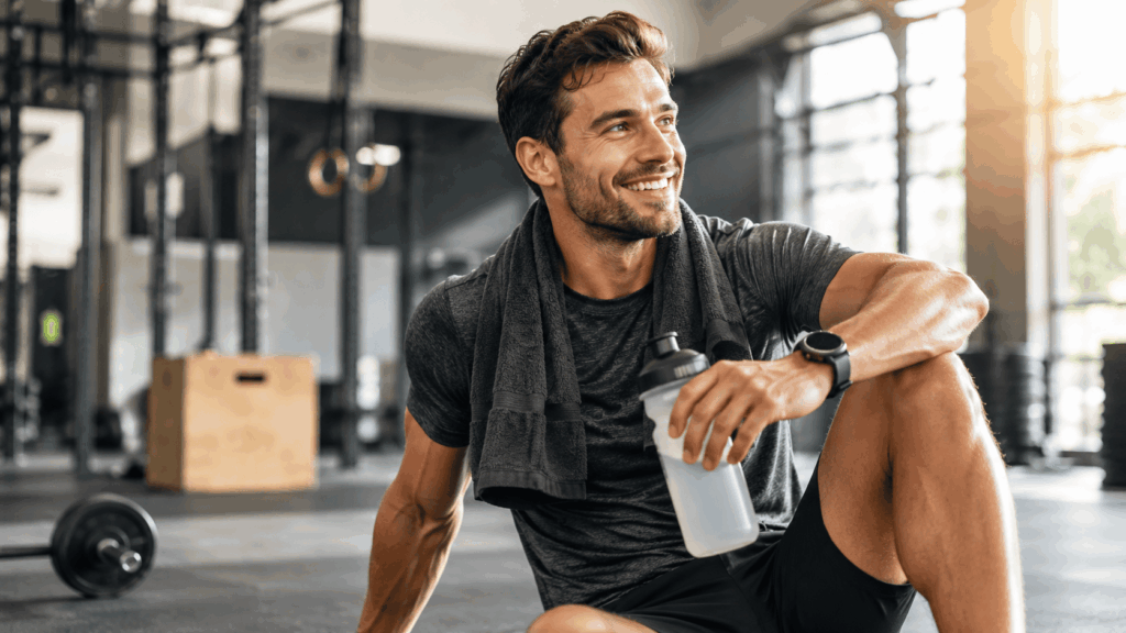 Sportif profitant des bienfaits des produits aptonia