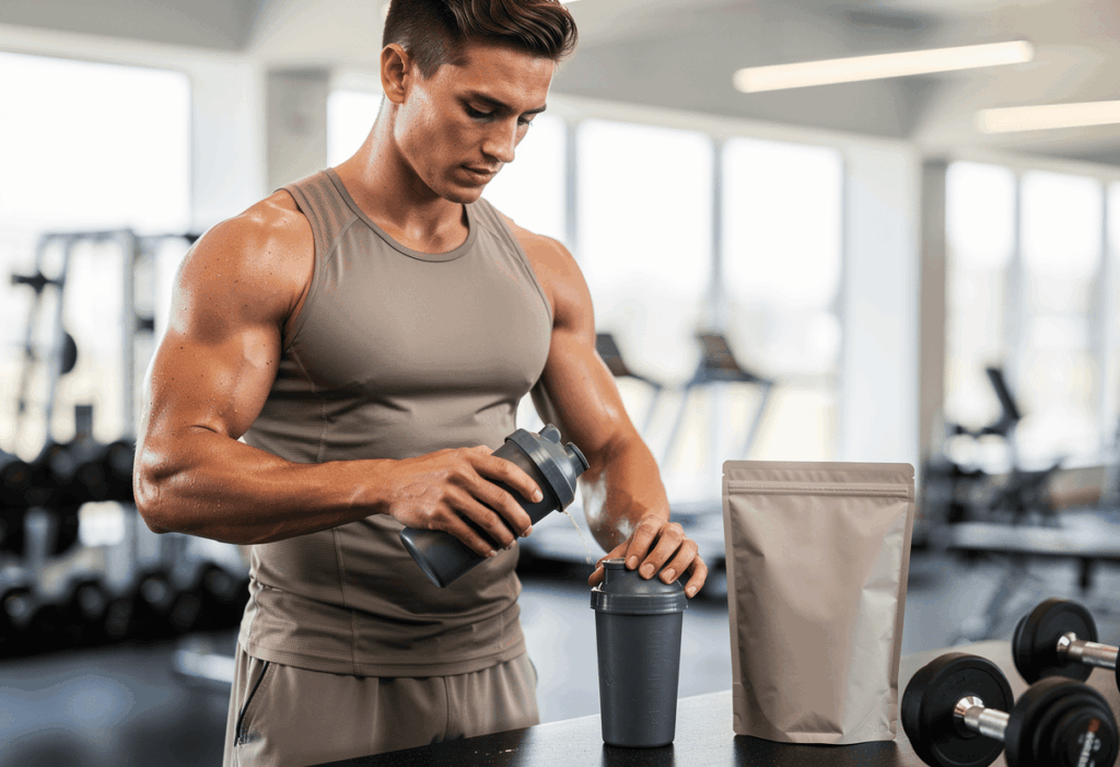 Utilisation après l'entraînement de nutrimuscle ou greenwhey