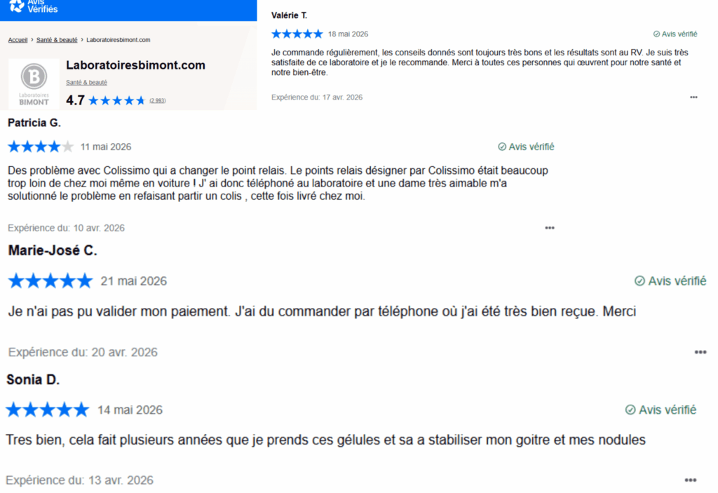 avis des clients sur laboratoire bimont