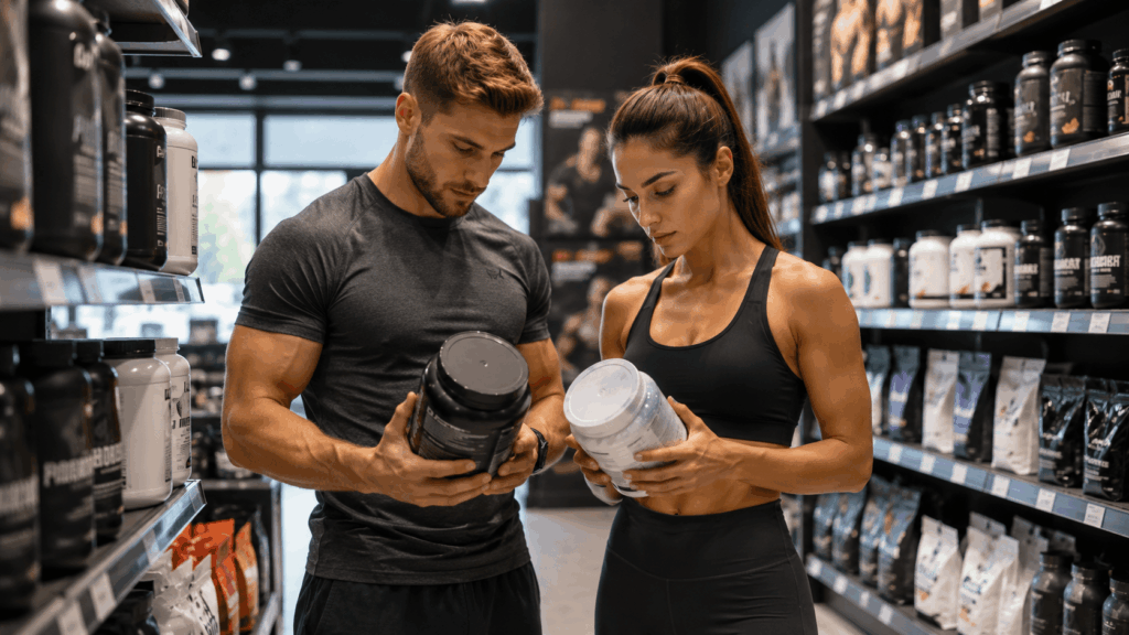 deux personne comparant nutripure et prozis