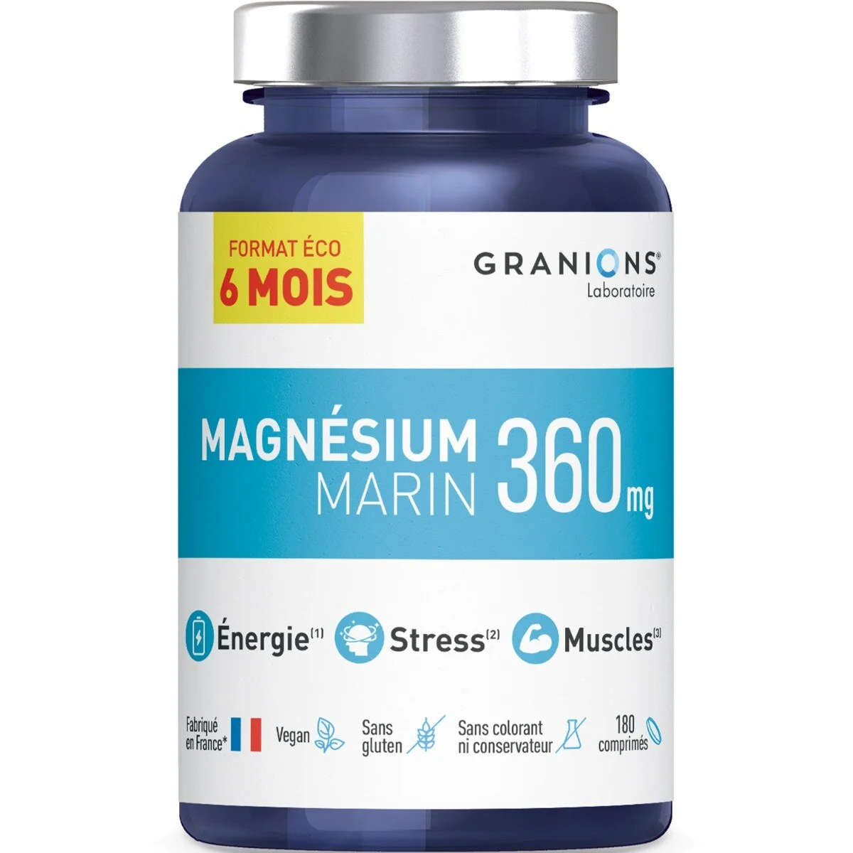 Magnésium marin 360 mg de chez Granions
