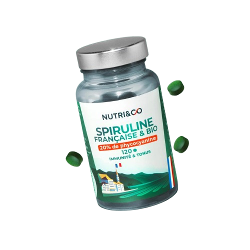Nutri&Co Spiruline Bio riche phycocyanine comprimés séchage basse température
