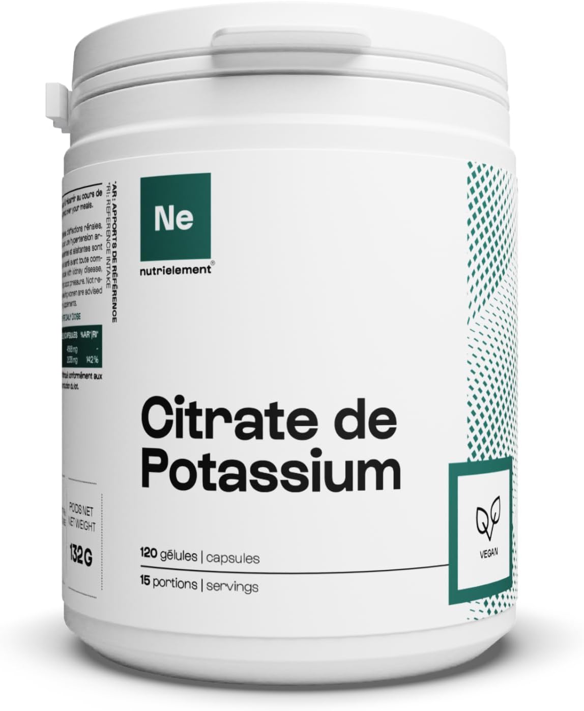 Nutrielement Nutrimuscle Citrate de Potassium 120 gélules sportif