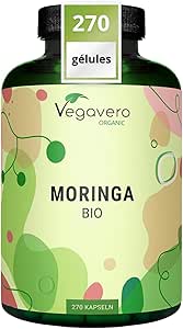 Vegavero Moringa Bio 270 gélules vegan certifié Allemagne sans additif
