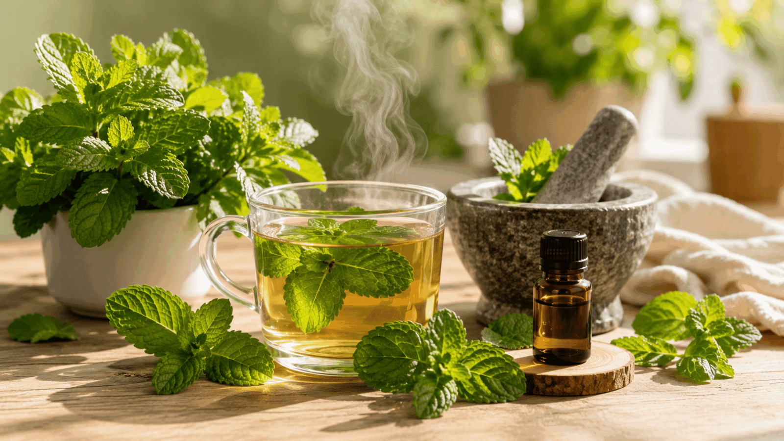 Menthe poivrée, infusion et huile essentielle