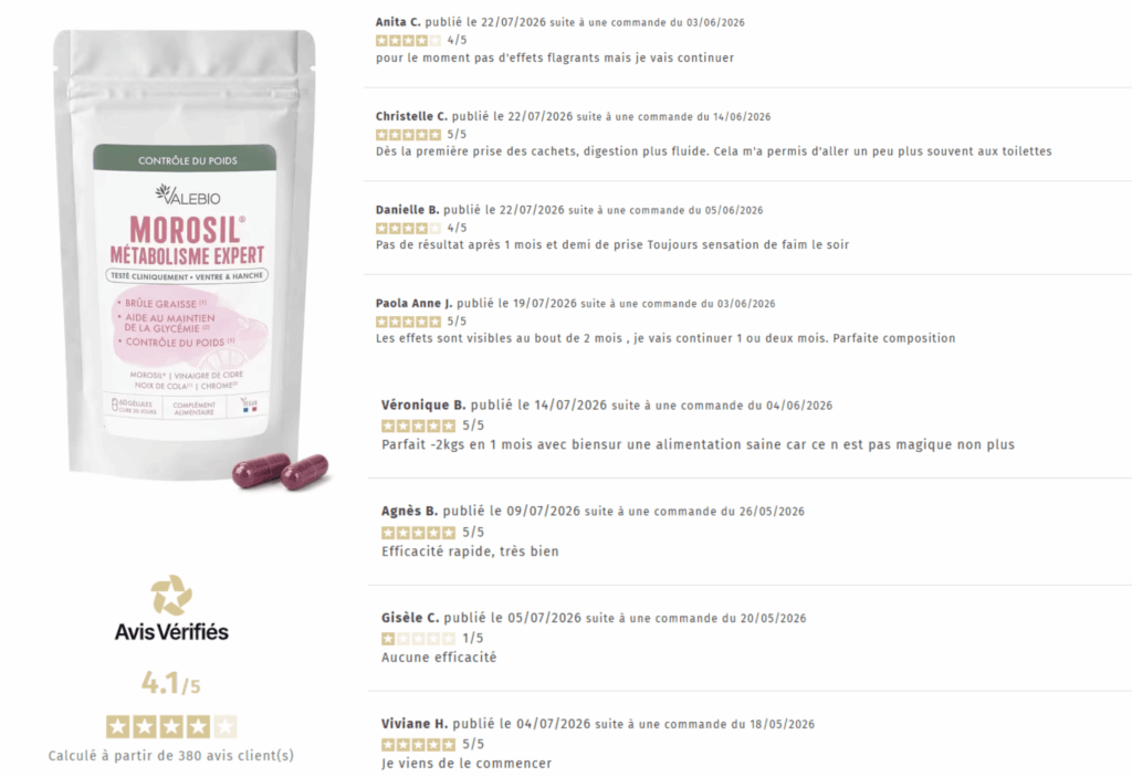 avis des clients sur morosil valebio