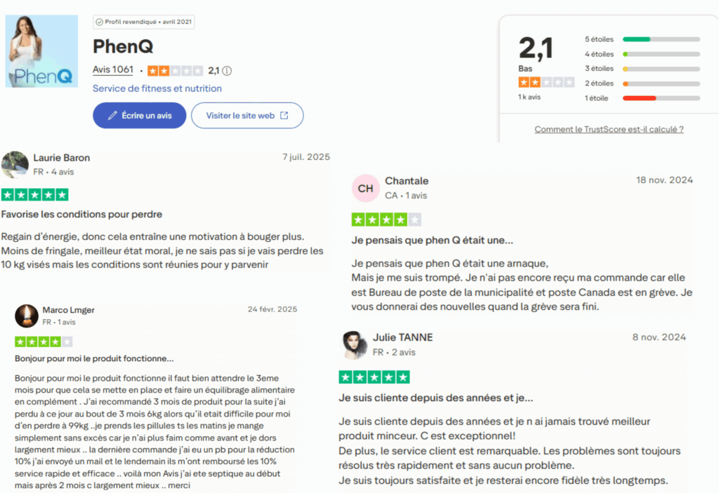 avis des clients sur phenq ou konjac
